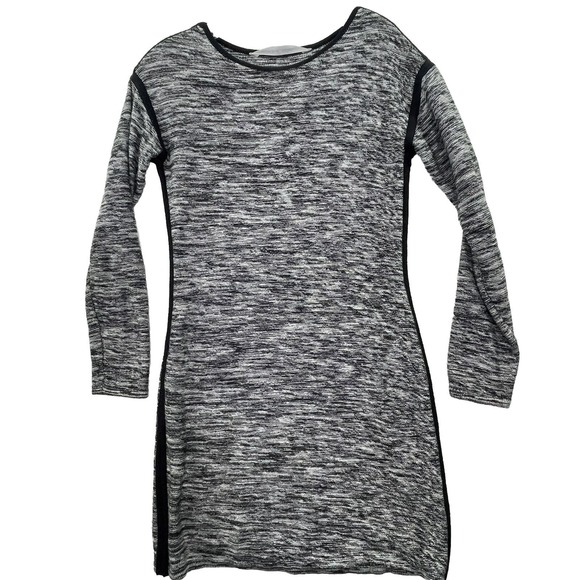 Athleta Dresses & Skirts - Athleta Womens Size XS‎ Heathered Grey / Black Stretch Long Sleeve Sweater Dress